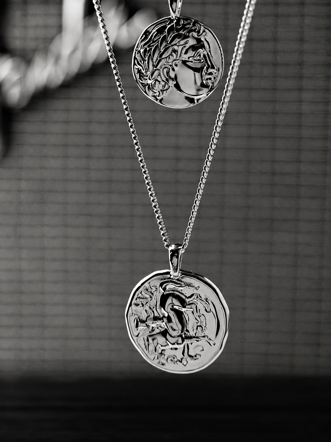 Ancient Coin Medallion Necklace