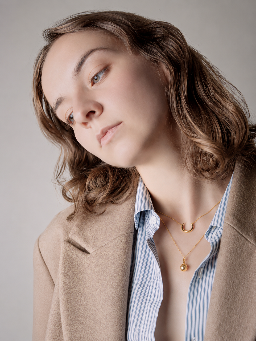 Luna Crescent Sterling Necklace