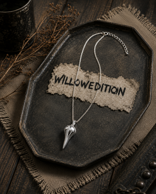 Raven Skull Sterling Pendant