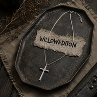 Minimal Cross Sterling Couple Necklace