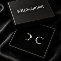 Crescent Moon Sterling Studs