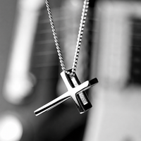 Trinity Cross Layered Sterling Necklace