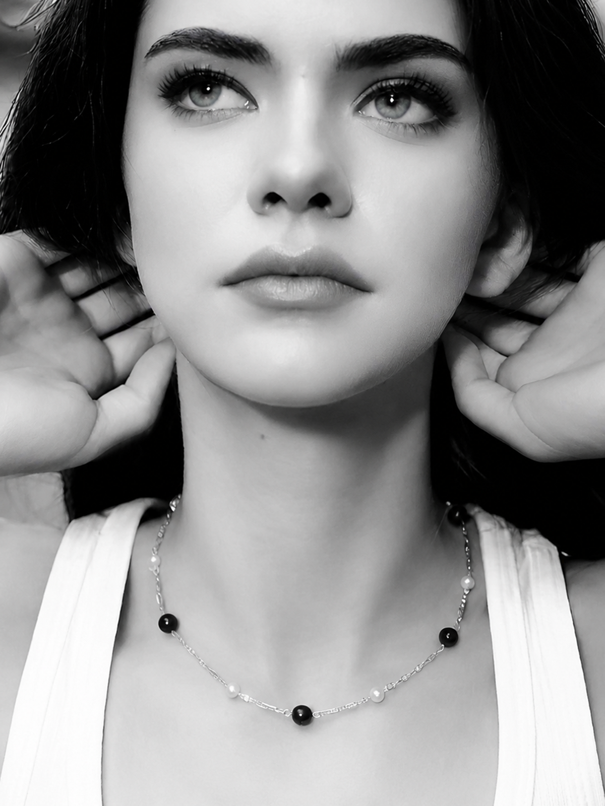 Pearl & Green Agate Sterling Elegance Necklace