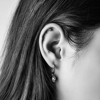 Halo Skull Punk Cross Stud Earrings