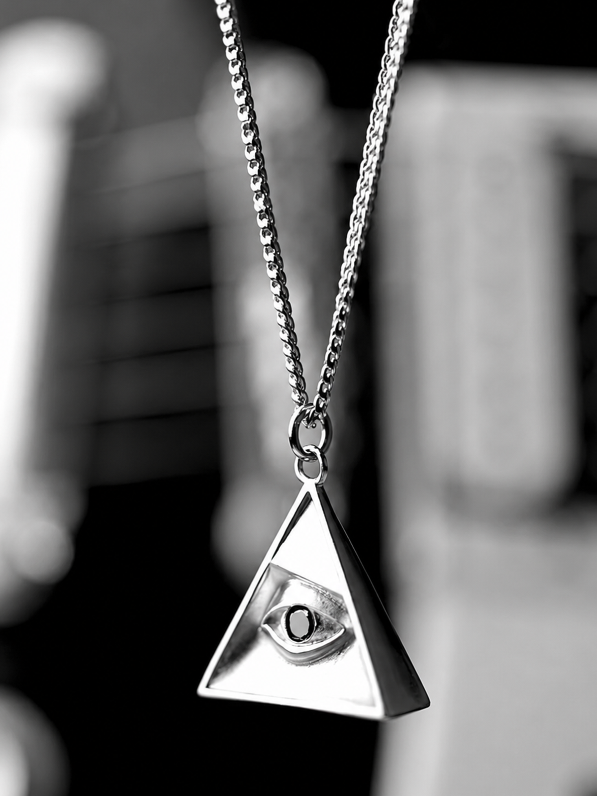 Eye of Horus Pyramid Amulet Necklace