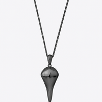 Raven Skull Sterling Pendant