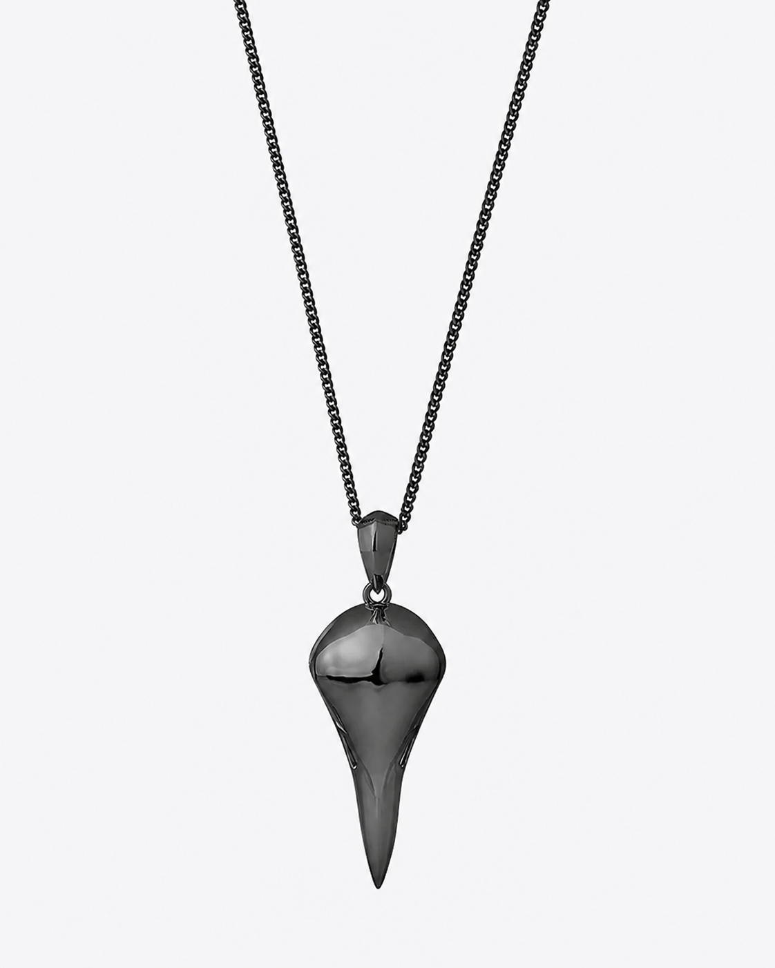 Raven Skull Sterling Pendant
