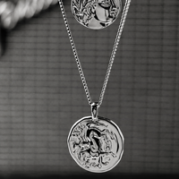 Ancient Coin Medallion Necklace