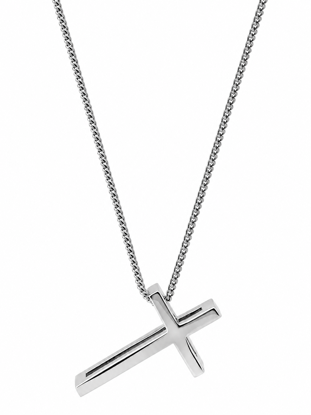 Trinity Cross Layered Sterling Necklace