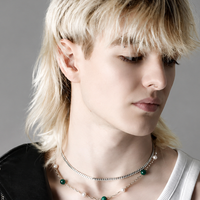 Pearl & Green Agate Sterling Elegance Necklace