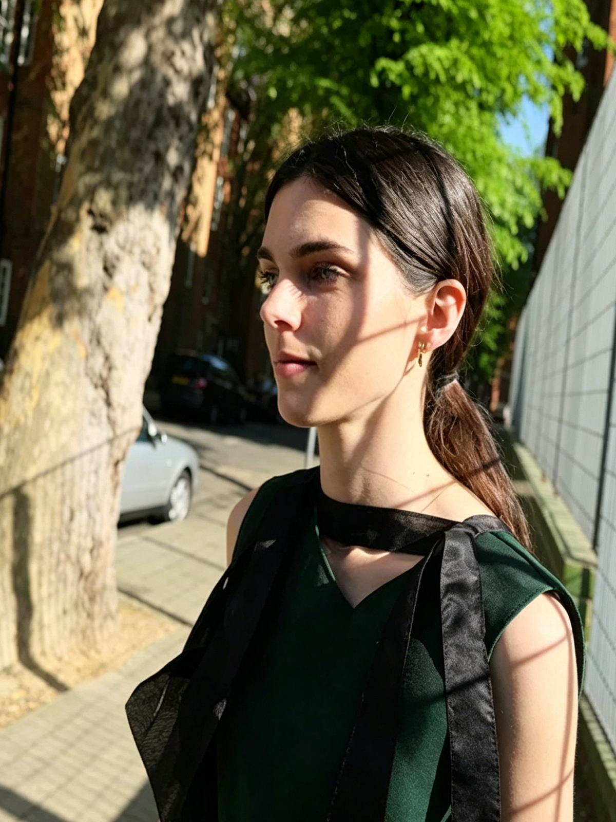 Black Gold Antler Stud Earrings
