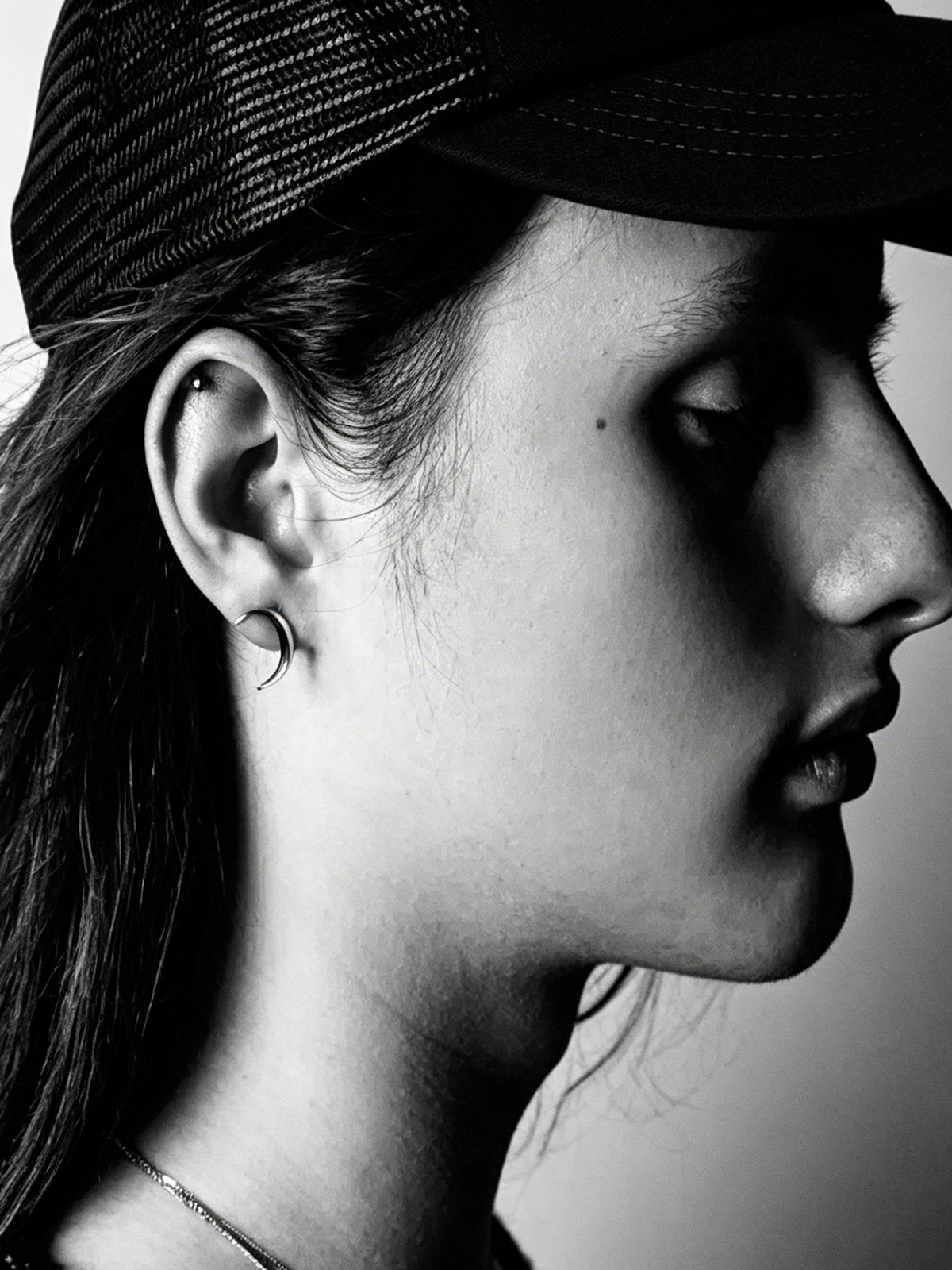 Crescent Moon Sterling Studs