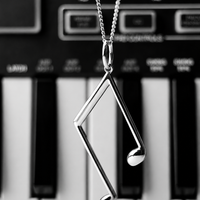 Rocknote Gold-Plated Music Pendant