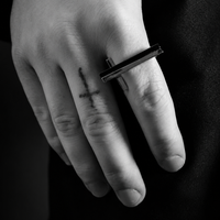Twin Cross Sterling Ring Set